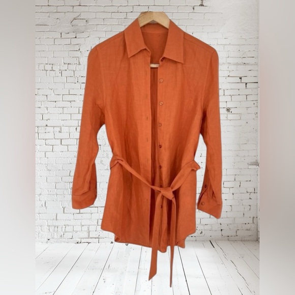 Andie “The Corvo” Linen Button-Up Shirt XL NWT | Breezy Luxe + Beach Coverup 🐚 - Picture 2 of 3